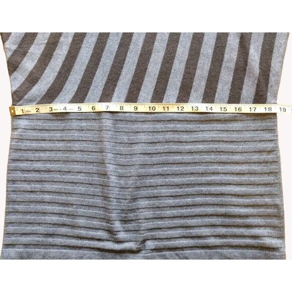 Elio Sweater Women's XL Cashmere Blend Tunic Short Sleeve Striped - Picture 6 of 13